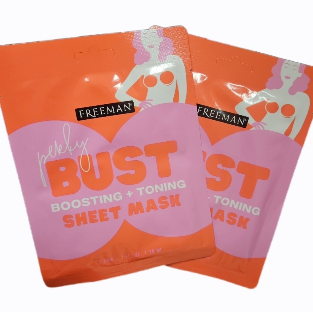 NWT 》2×《 FREEMAN PERKY BUST FIRMING & TONING SHEET MASKS!
